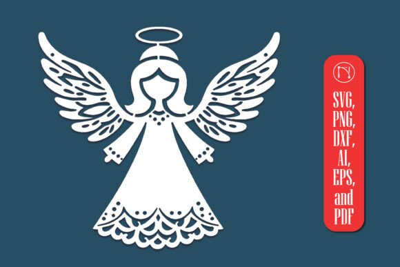 Download Paper Cut Christmas Angel SVG Cut File - Angel svg cut file Collection