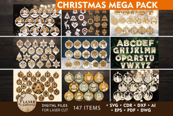 Download 147 CHRISTMAS ORNAMENTS MEGA PACK - Christmas ornament Collection