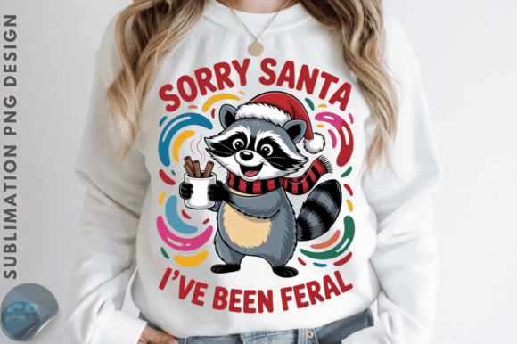 Download Funny Christmas PNG, Raccoon Hat PNG Des - Funny Collection