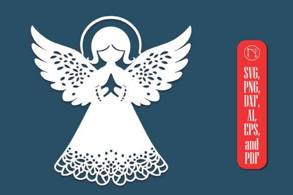 Download Paper Cut Christmas Angel SVG Cut File - Angel svg cut file Collection