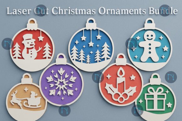 Download Laser Cut Christmas Ornaments SVG Bundle - Christmas ornament Collection
