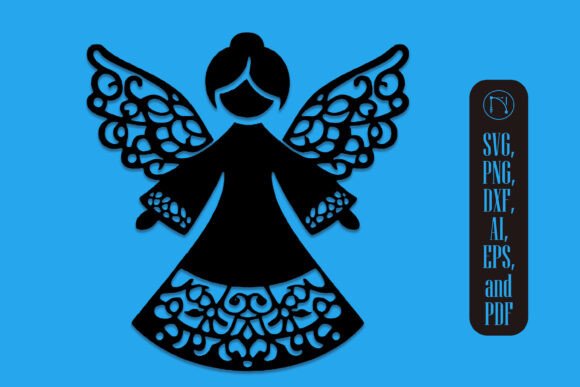 Download Paper Cut Christmas Angel SVG Cut File - Angel svg cut file Collection