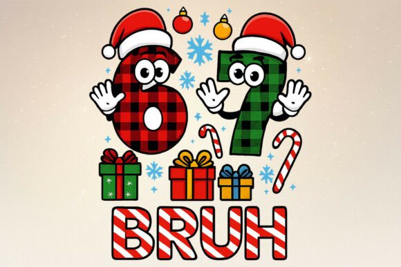 Download Funny Santa 67 Six Seven Bruh PNG - Funny Collection