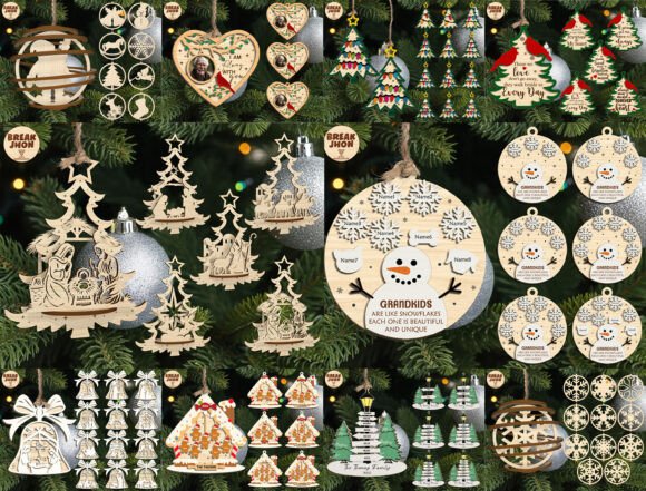 Download Christmas Ornament Bundle SVG - Christmas ornament Collection