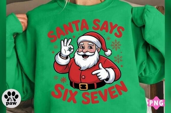 Download Funny Santa Six Seven Christmas Png - Funny Collection