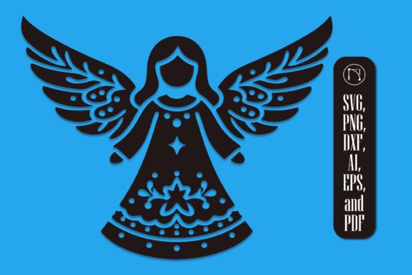 Download Paper Cut Christmas Angel SVG Cut File - Angel svg cut file Collection