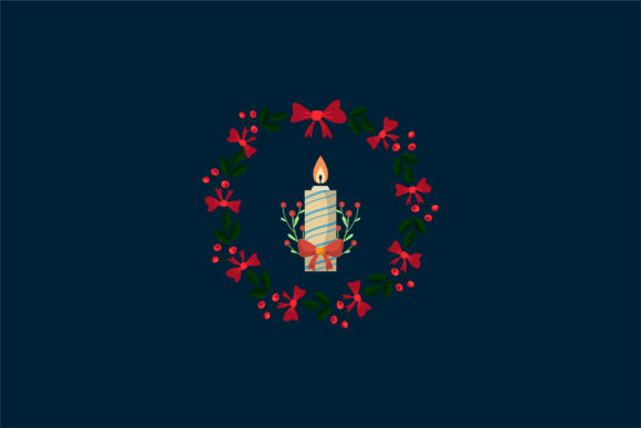 Download Christmas Badge Wreath Circle Decoration - Premium Resources