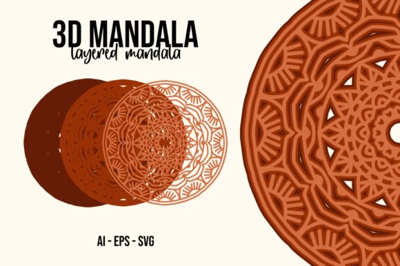 Download 3D Mandala Flower - Paper Cut&nbsp; - 3d mandala Collection