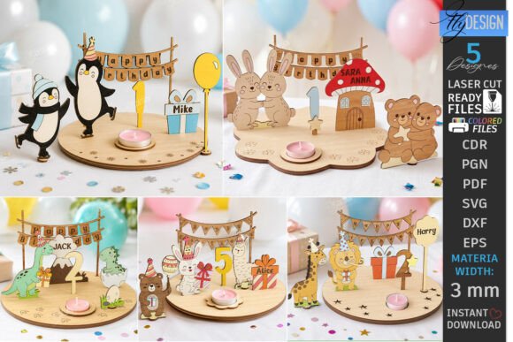 Download Birthday Countdown Plate Laser Cut Set - Countdown Collection