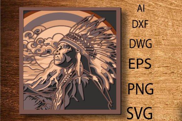 Download Layered Indian Warrior/3D Mandala - 3d mandala Collection