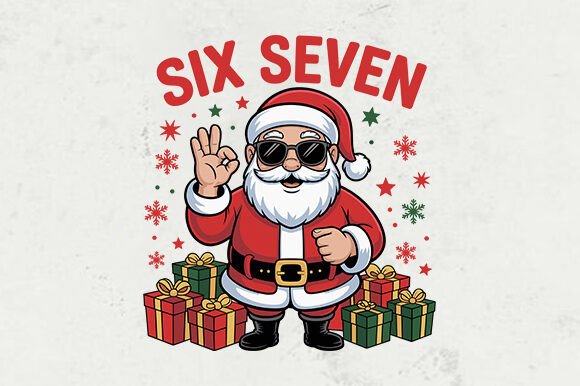 Download Christmas Six Seven Funny Santa PNG - Funny Collection