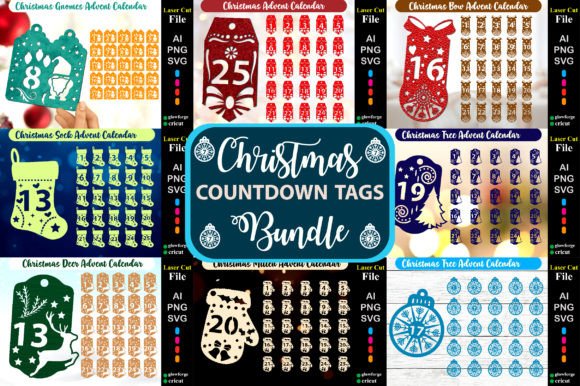 Download Christmas Countdown Tags Mega Big Bundle - Countdown Collection