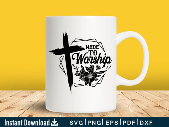 Download Funny Made to Worship Svg Gift Design - Funny Collection