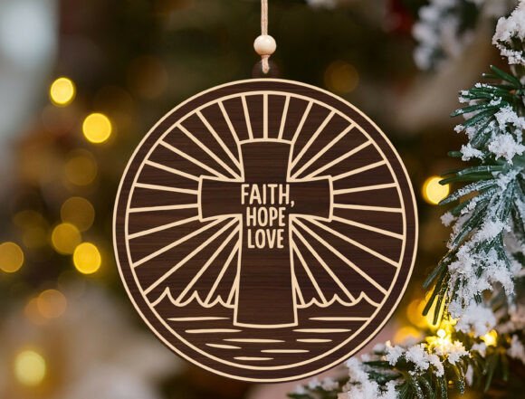 Download Faith Hope Love Cross Christmas Ornament - Christmas ornament Collection
