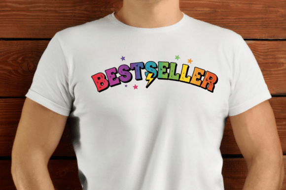 Download Colorful Block Letters Text "Bestseller" - Bestseller Collection